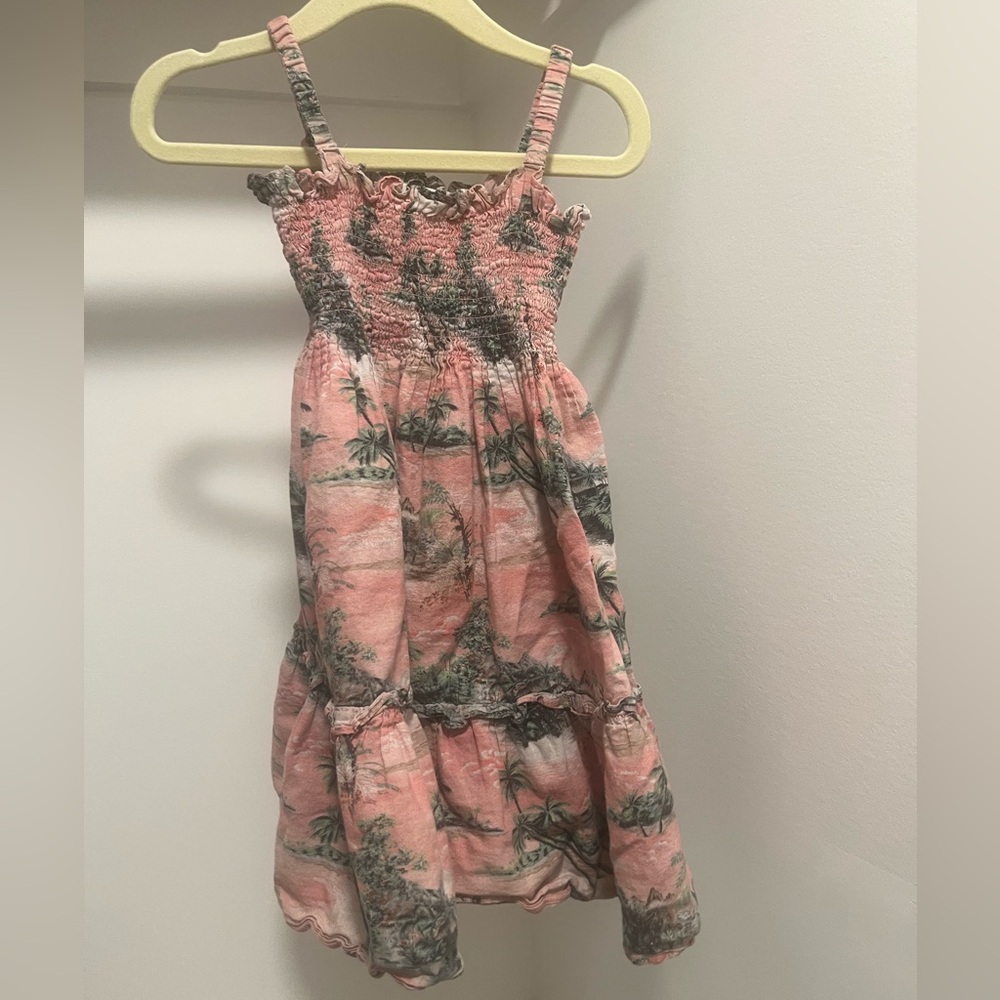 Cara Cara Tropical Smocked Girls Dress